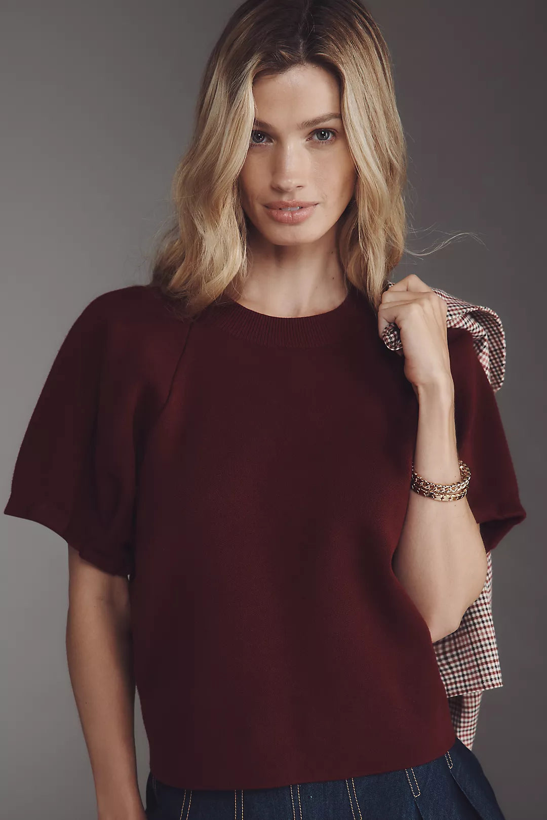 By Anthropologie Crew-Neck Sweater Tee