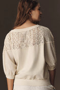 Load image into Gallery viewer, Pilcro Mixed Fabric Crew Neck Elbow Sleeve Top
