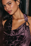 Load image into Gallery viewer, By Anthropologie Cowl-Neck Velvet Maxi Dress
