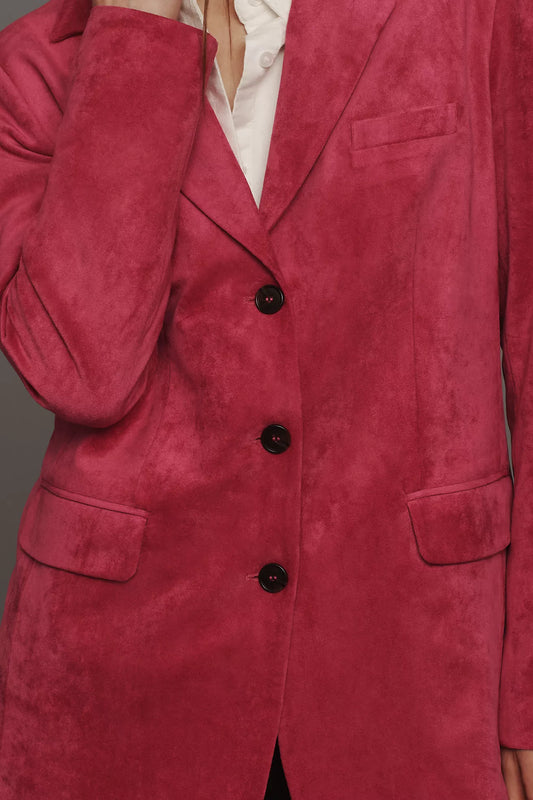 Dolan Left Coast Faux-Suede Boyfriend Blazer
