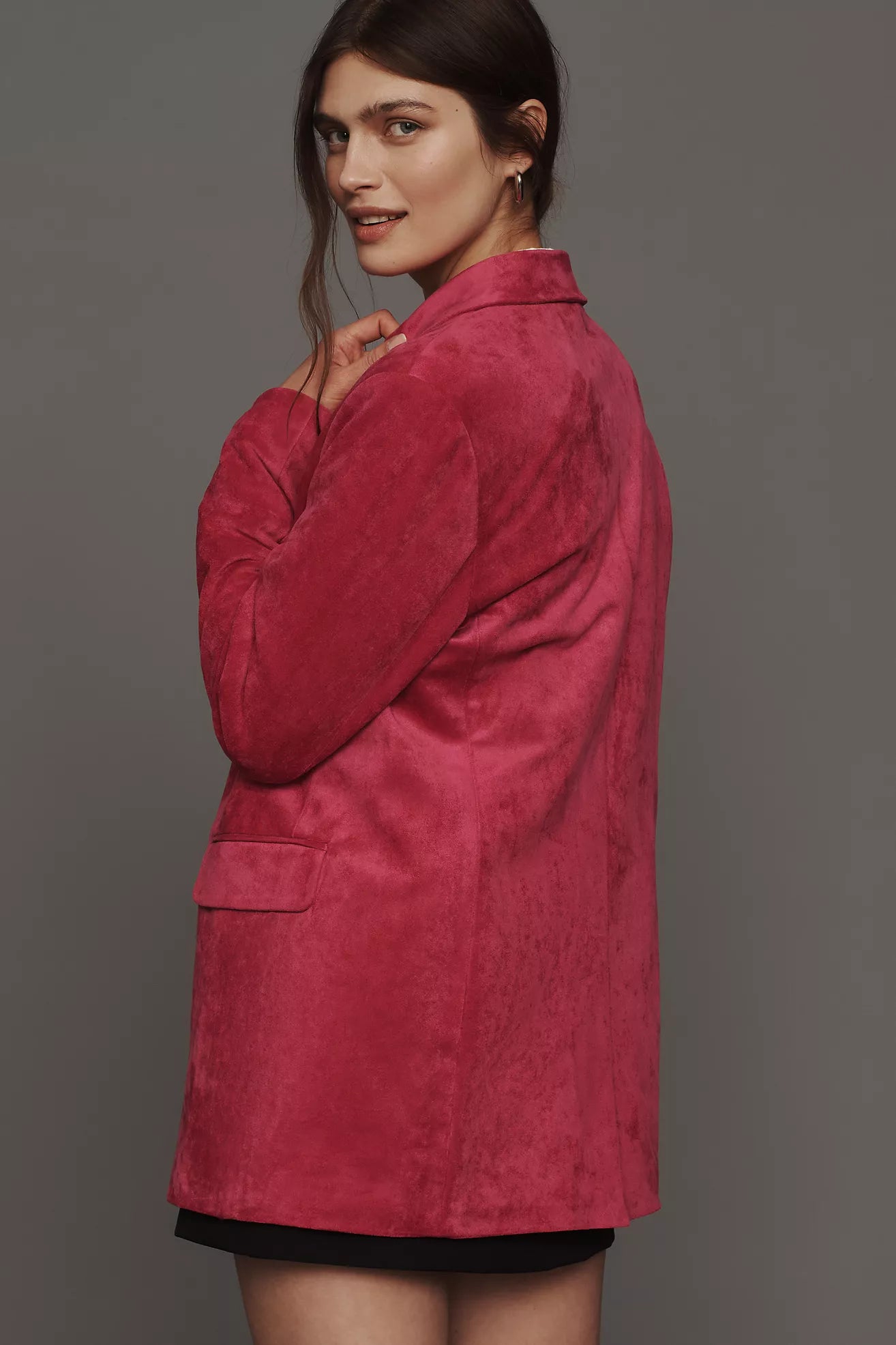 Dolan Left Coast Faux-Suede Boyfriend Blazer