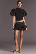 Load image into Gallery viewer, By Anthropologie Puff-Sleeve Mock-Neck Floral Sweater
