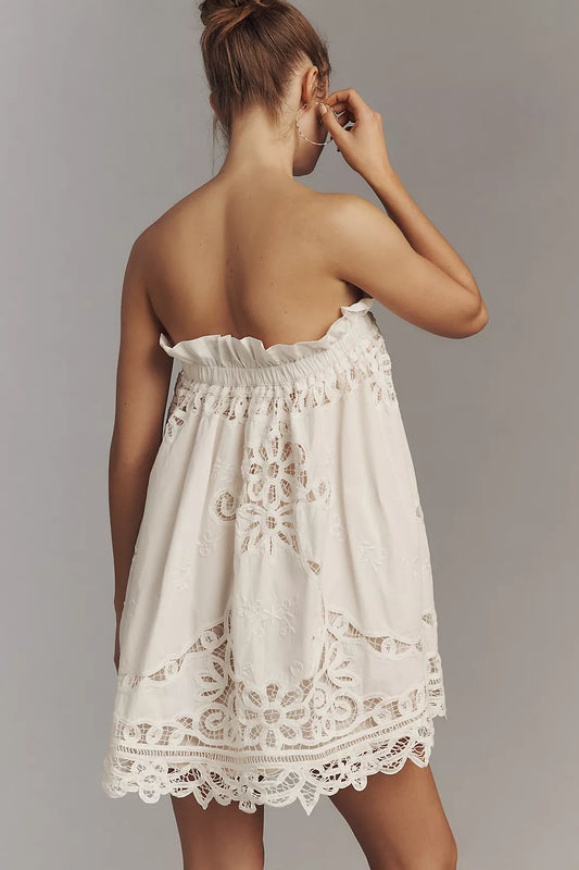 Maeve Strapless Lace Mini Dress