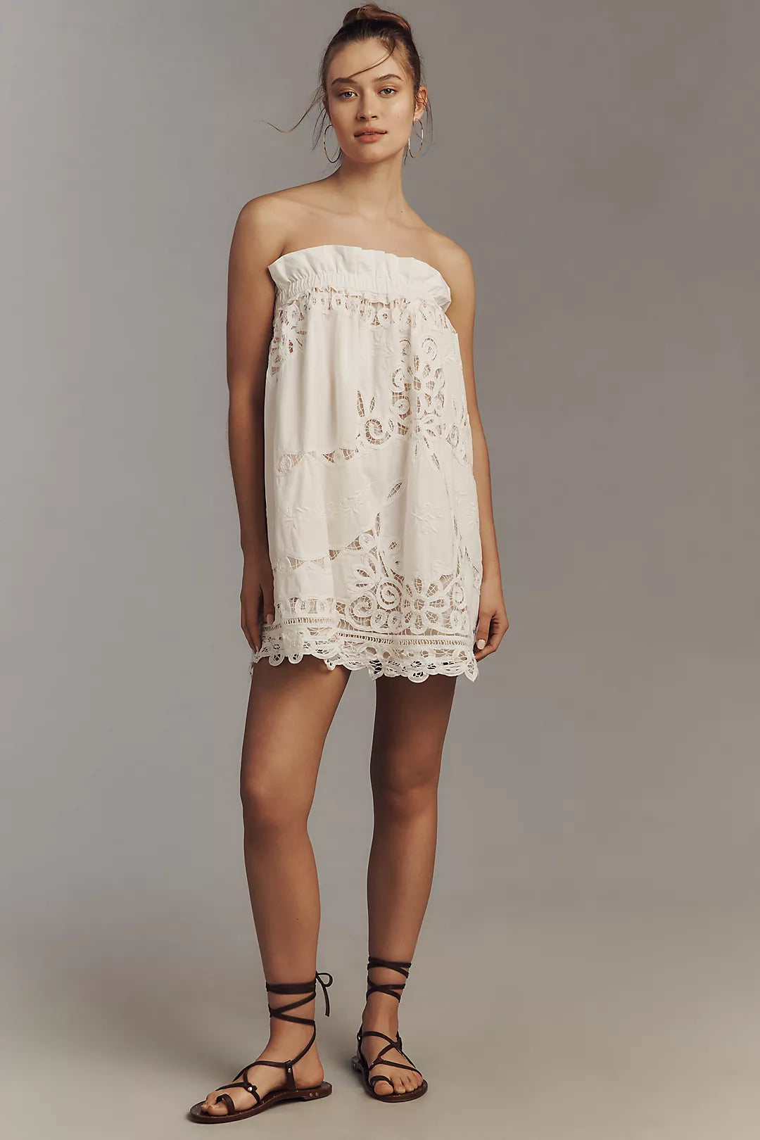 Maeve Strapless Lace Mini Dress
