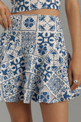 Load image into Gallery viewer, Maeve Embroidered Tile-Print Mini Skirt

