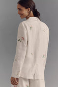 Load image into Gallery viewer, By Anthropologie Linen Embroidered Blazer
