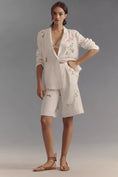 Load image into Gallery viewer, By Anthropologie Linen Embroidered Blazer
