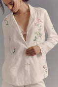 Load image into Gallery viewer, By Anthropologie Linen Embroidered Blazer
