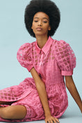 Load image into Gallery viewer, English Factory Organza Short-Sleeve Button-Front Midi Dress
