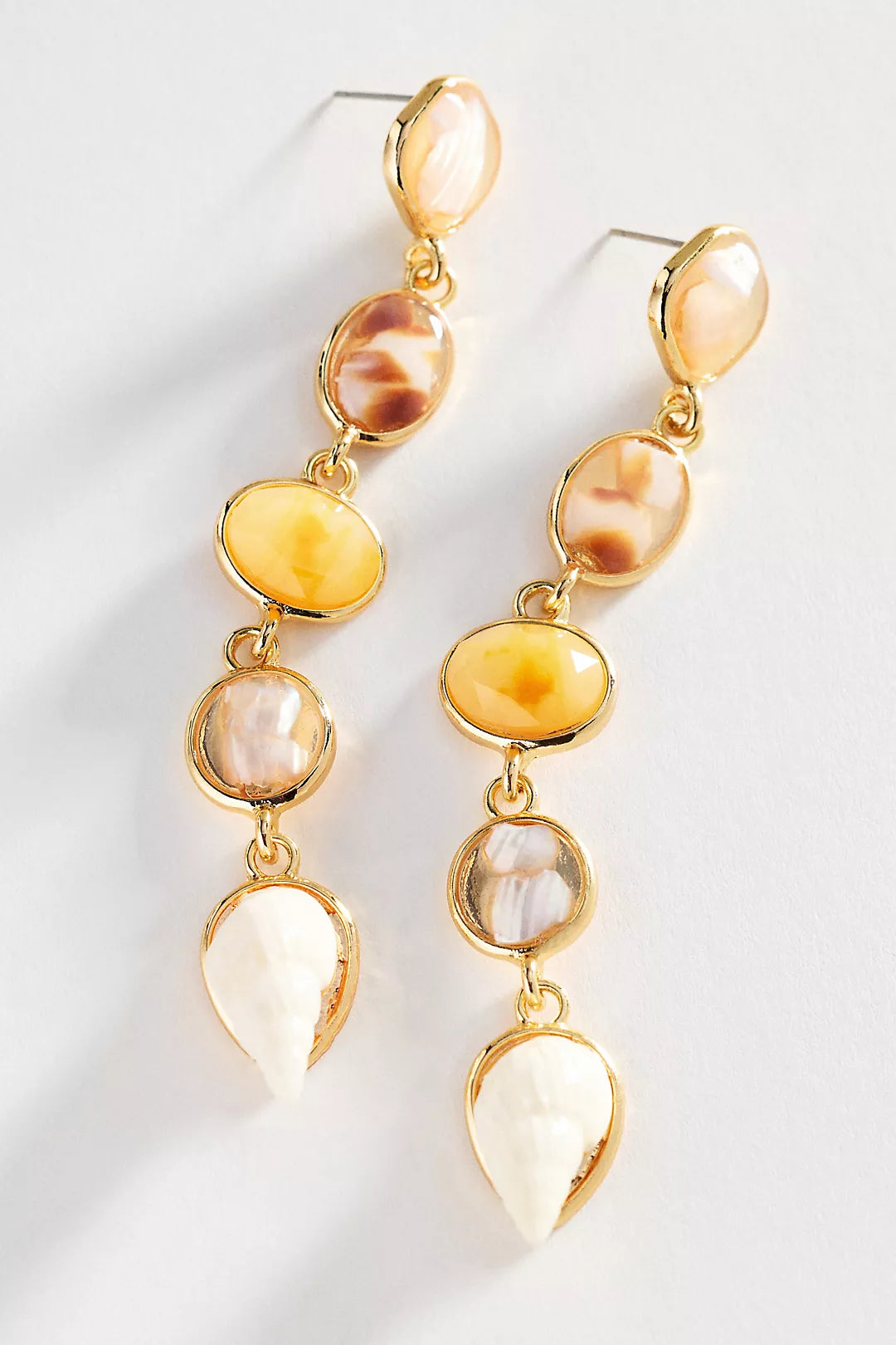 Seashell Stack Drop Earrings
