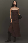 Load image into Gallery viewer, By Anthropologie Strapless Twofer Pleated Midi Dress
