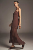 Load image into Gallery viewer, By Anthropologie Strapless Twofer Pleated Midi Dress
