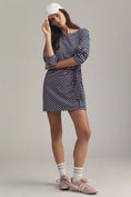 Load image into Gallery viewer, Daily Practice Striped Long-Sleeve Wrap Mini Dress
