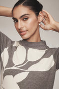 Load image into Gallery viewer, The Nina Short-Sleeve Mock-Neck Mod Sweater Mini Dress
