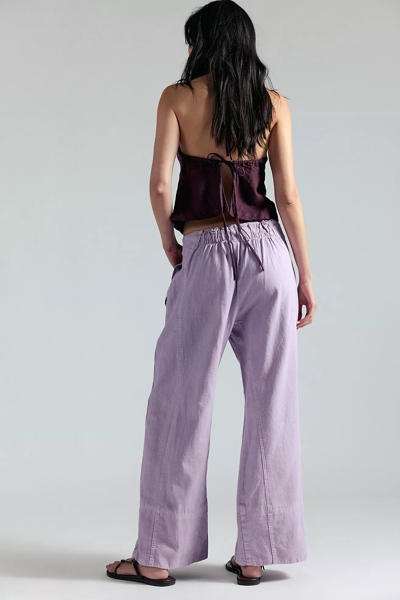 Free People Day's End Linen Pull-On Pants