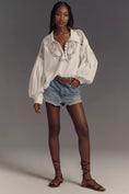 Load image into Gallery viewer, Maeve Puff-Sleeve Collared Yoke Blouse
