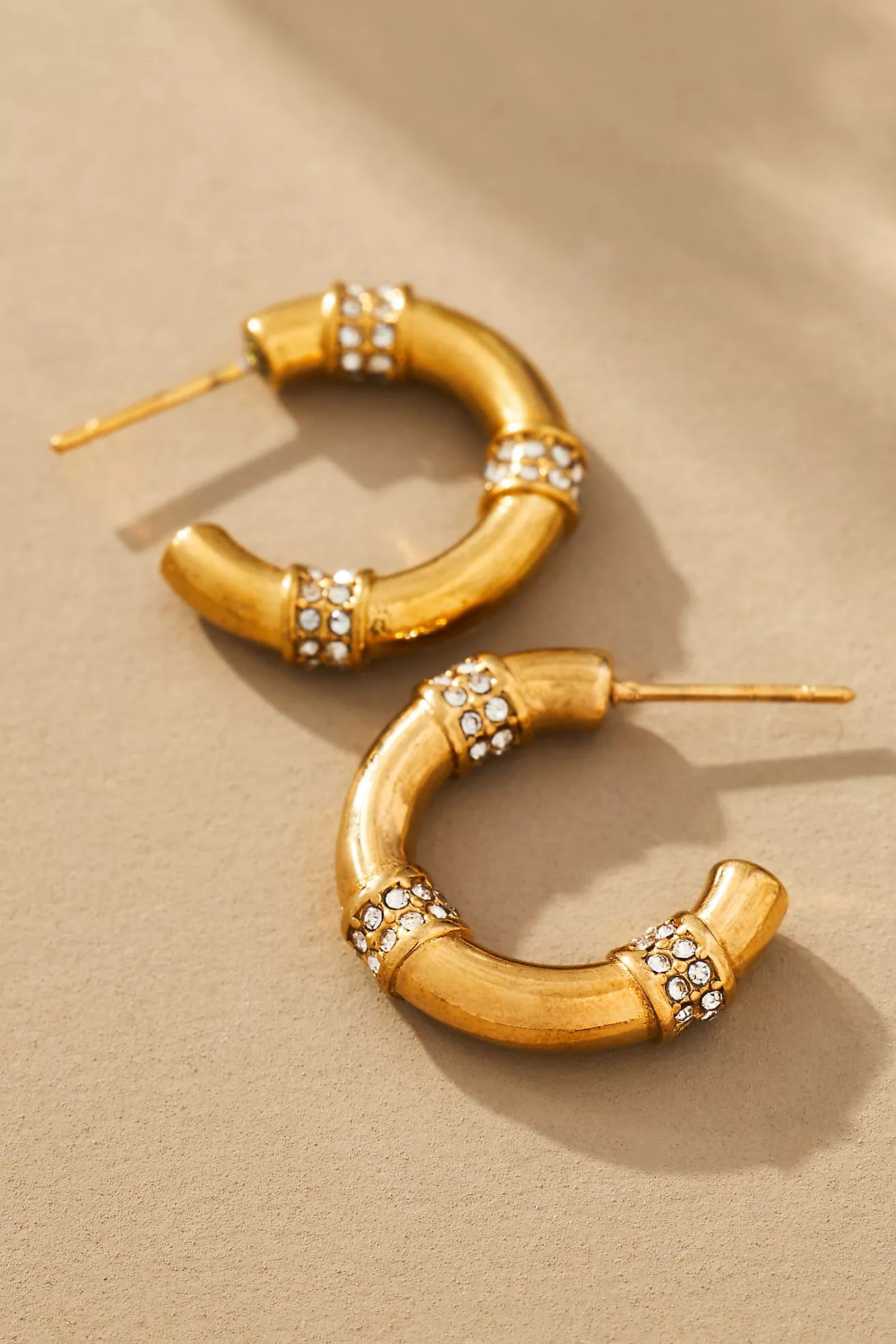 Glitz Tube Hoop Earrings
