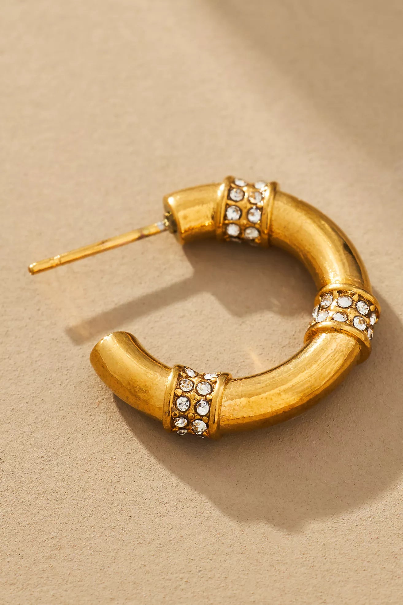 Glitz Tube Hoop Earrings