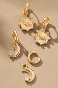 Load image into Gallery viewer, Starry Night Charm Huggie Hoop Earrings, set of 2
