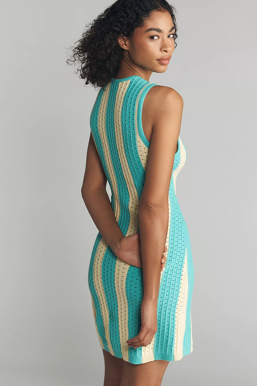 Daily Practice Striped Knit Mini Dress