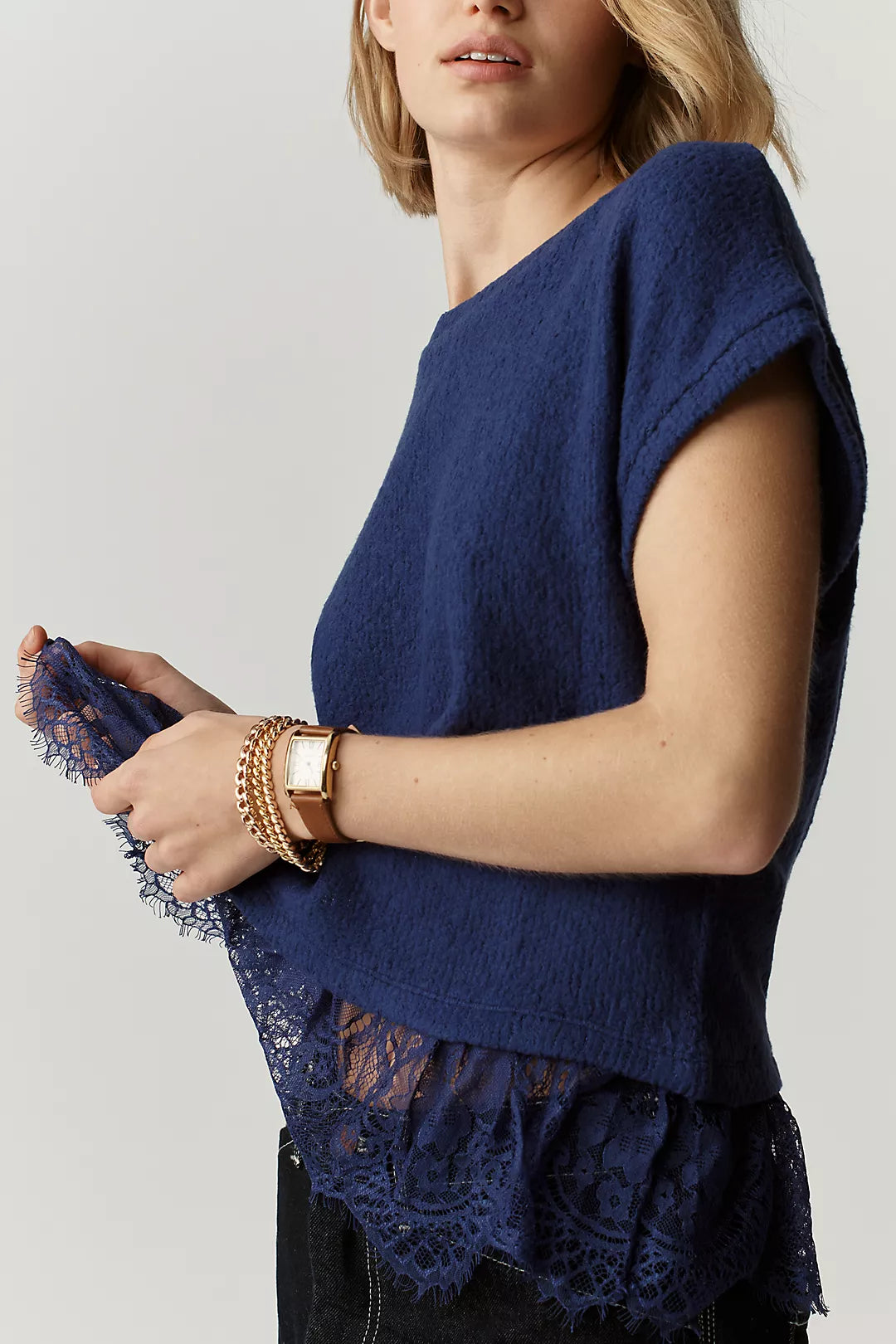 Maeve Ruffled Lace Tee