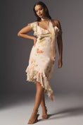 Load image into Gallery viewer, By Anthropologie Asymmetric Scarf Slip Dress
