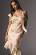 Load image into Gallery viewer, By Anthropologie Asymmetric Scarf Slip Dress
