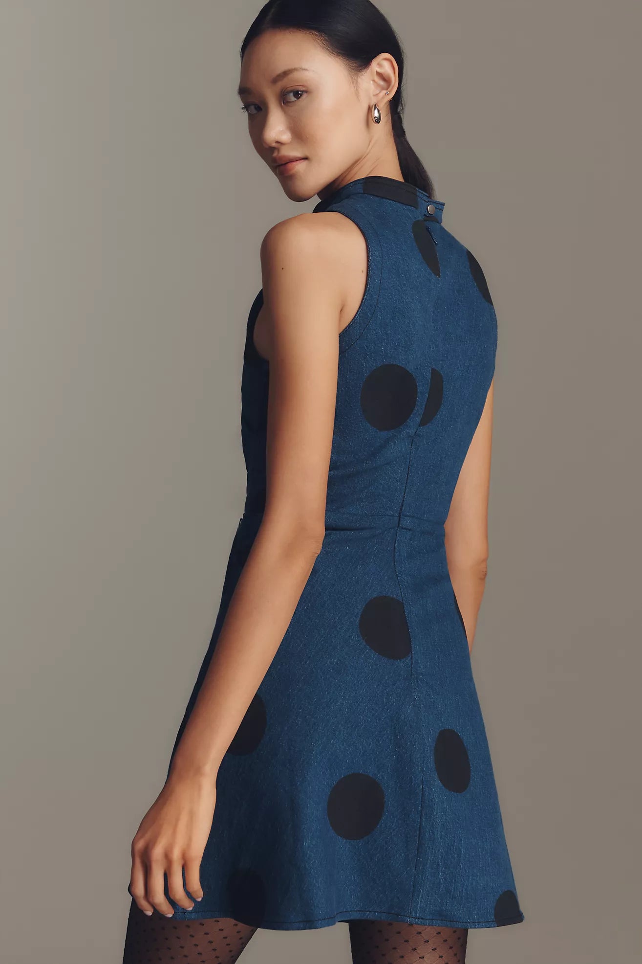Pilcro Ruched Sleeveless Mini Dress