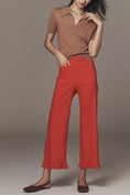 Load image into Gallery viewer, The Colette Magic Fabric Ruffle-Hem Crop Wide-Leg Pants by Maeve
