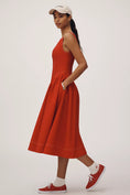Load image into Gallery viewer, By Anthropologie High-Neck Seamed Midi Dress
