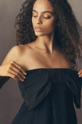 Load image into Gallery viewer, Pilcro Strapless Denim Bow Mini Dress
