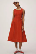 Load image into Gallery viewer, By Anthropologie High-Neck Seamed Midi Dress
