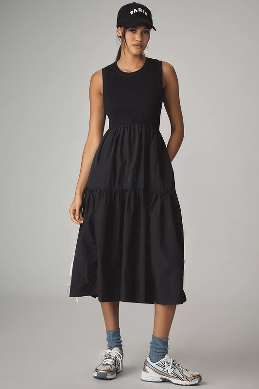 The Bowline Tiered Midi Dress by Daily Practice