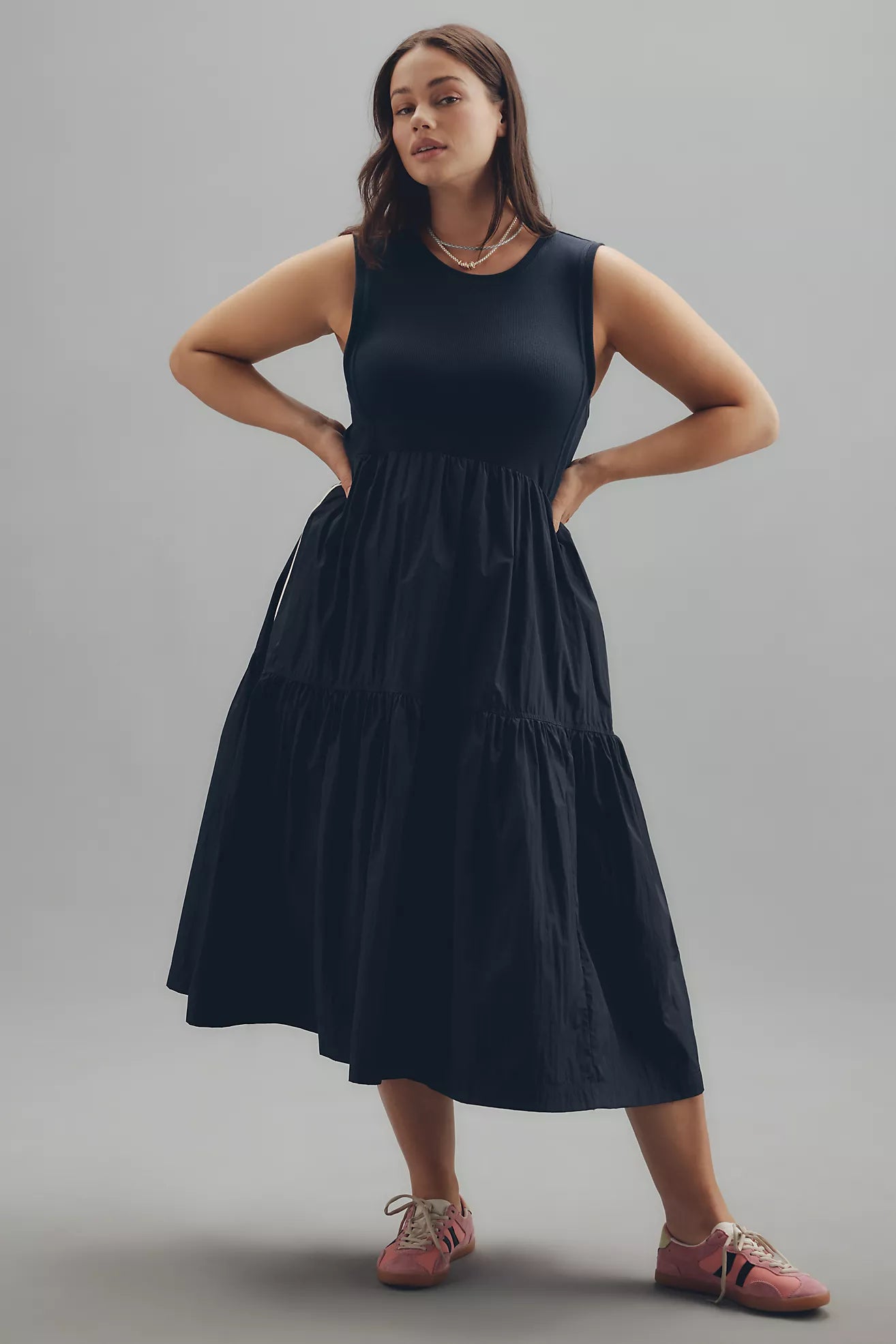 The Bowline Tiered Midi Dress by Daily Practice