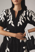 Load image into Gallery viewer, By Anthropologie Short-Sleeve Embroidery Appliqué Midi Dress
