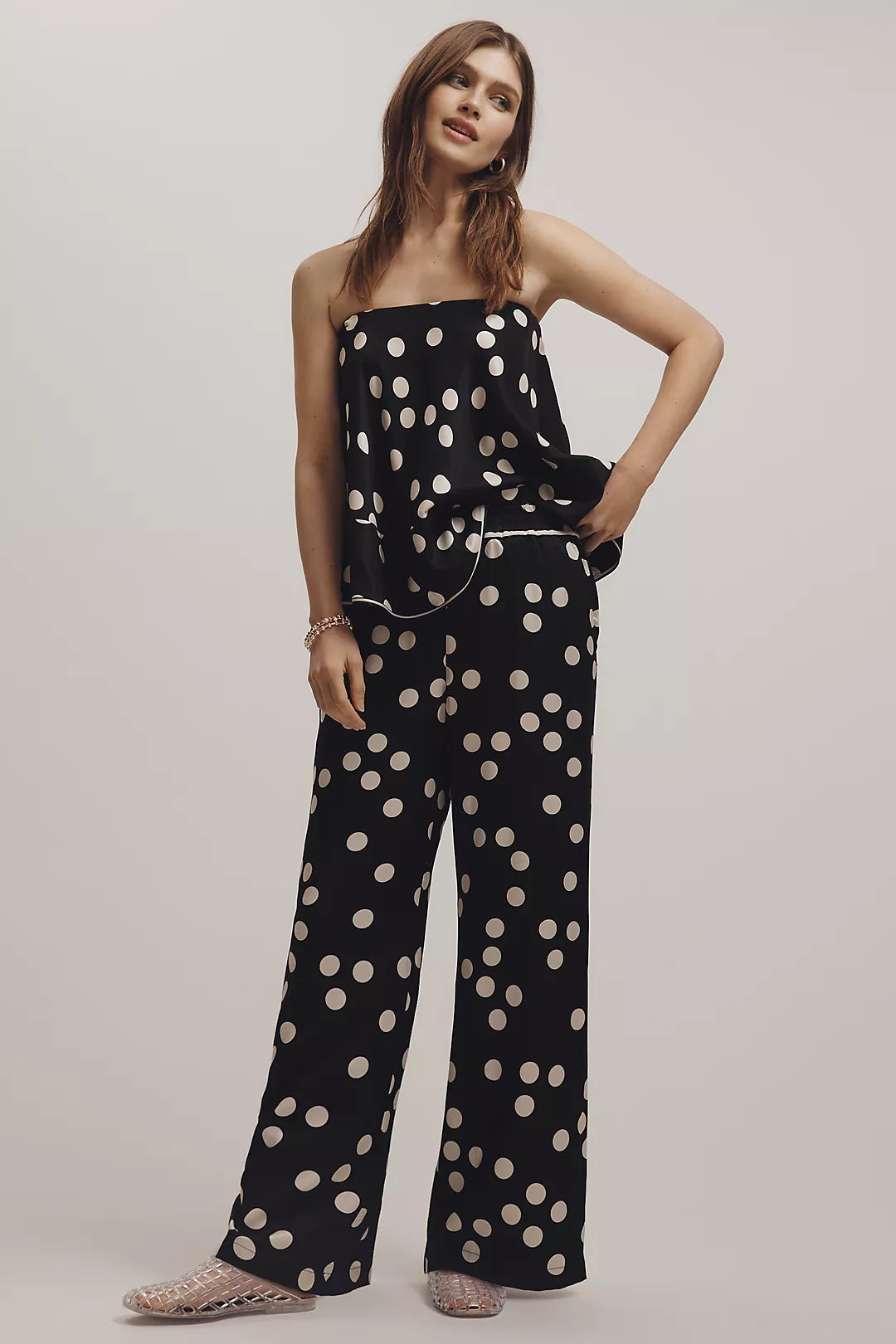 The Brooklin Printed Wide-Leg Pants by Maeve