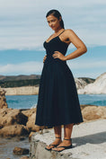 Load image into Gallery viewer, Mare Mare Knit Denim Twofer Midi Dress
