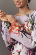 Load image into Gallery viewer, Kachel Long-Sleeve Printed Slip Maxi Dress
