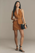 Load image into Gallery viewer, Mare Mare Faux-Suede Rivet-Trim Mini Skirt
