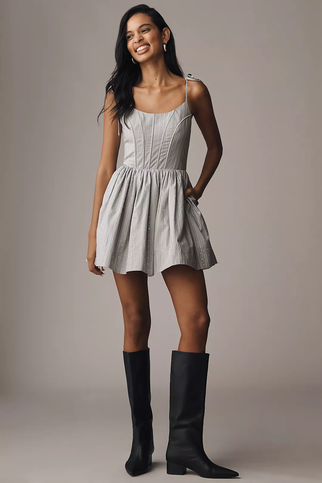En Saison Christelle Fit & Flare Mini Dress
