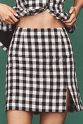 Load image into Gallery viewer, Maeve Linen-Blend Gingham Mini Skirt
