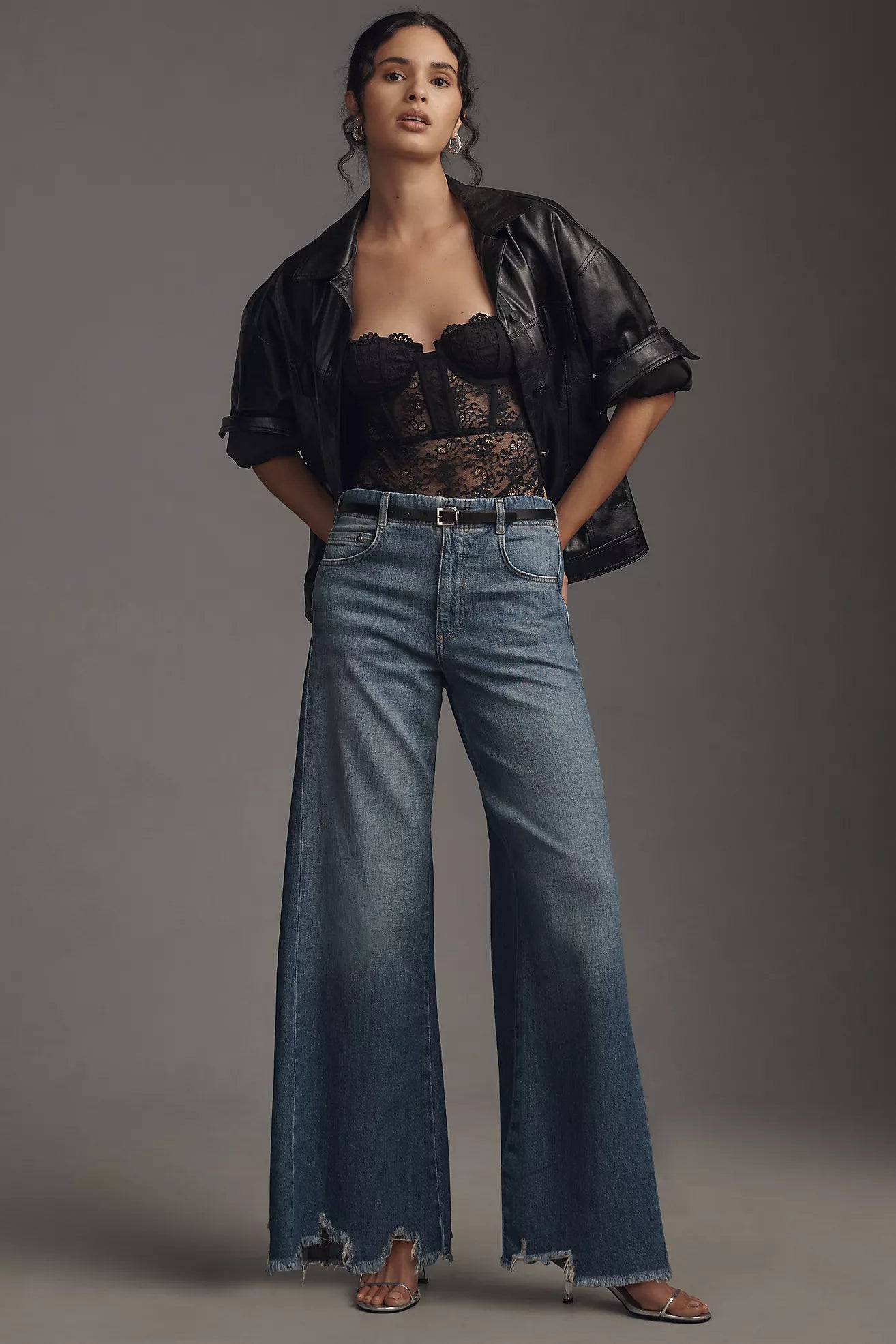 The Adi Regenerative Cotton Mid-Rise Flare Jeans by Pilcro