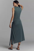 Load image into Gallery viewer, Good American x Anthropologie Sleeveless Mock-Neck Ribbed Knit Wrap Dress
