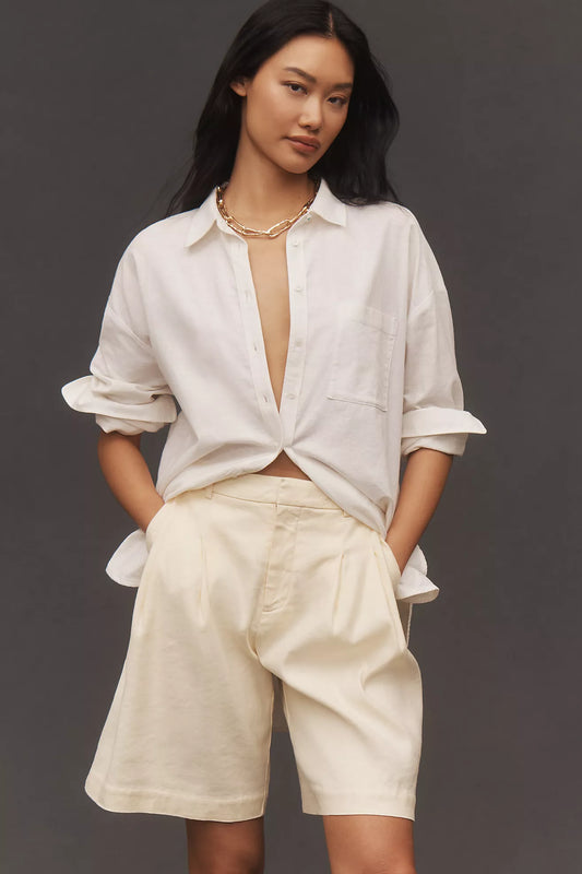 The Avery Pleated Trouser Shorts by Maeve