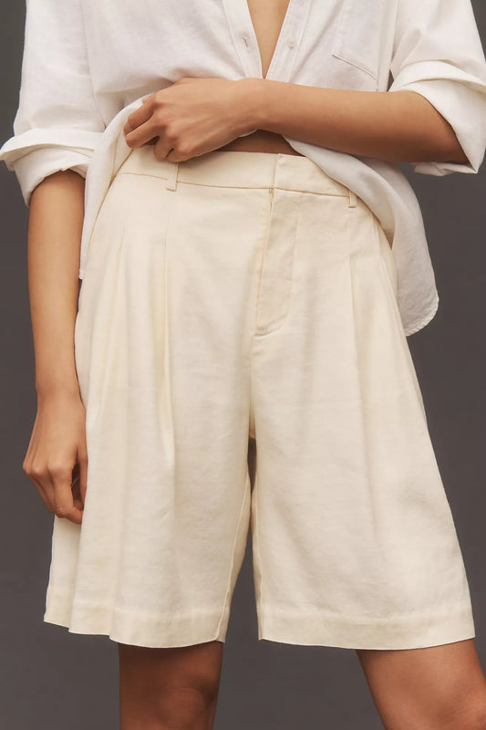 The Avery Pleated Trouser Shorts by Maeve
