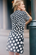 Load image into Gallery viewer, The Nina Short-Sleeve Mock-Neck Mod Sweater Mini Dress
