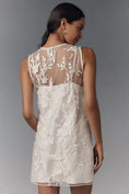 Load image into Gallery viewer, Flat White Sheer Embroidered Mini Dress

