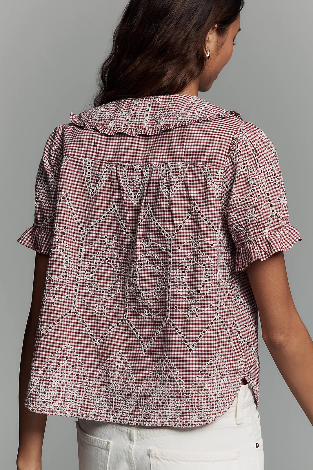 The Keira Gingham Blouse by Pilcro