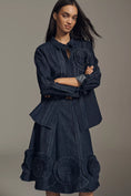 Load image into Gallery viewer, Pilcro Long-Sleeve Rosette Denim Buttondown Shirt
