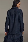 Load image into Gallery viewer, Pilcro Long-Sleeve Rosette Denim Buttondown Shirt
